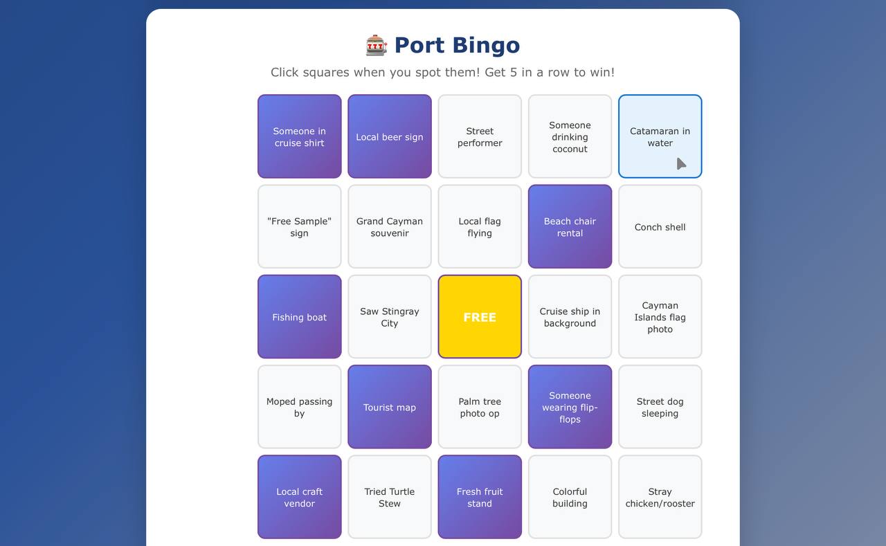Cruise Port Explorer & Bingo screenshot